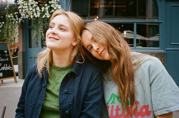 Hartley with her bestie