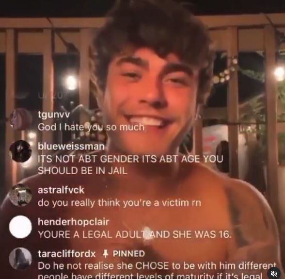 Hunter Ecimovic Instagram Live video