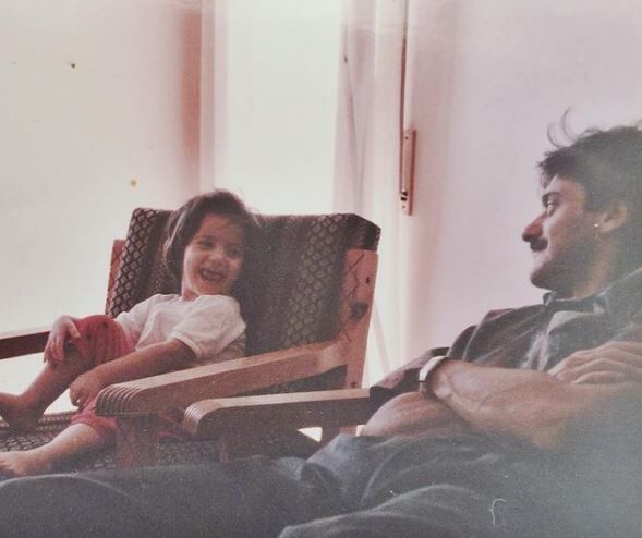 Nivine Jay`s childhood picture with her dad