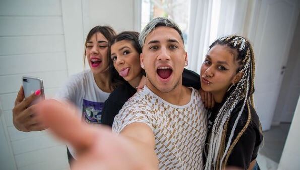 Cabrera with his friends