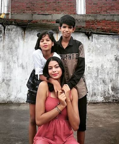 Lenka and her siblings