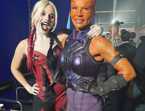 Mayling Ng and Margot Robbie on the sets of Suicide Squad 2