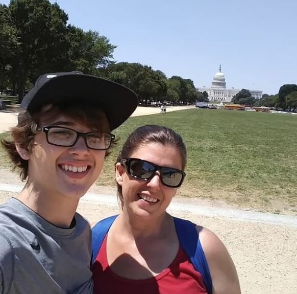 Logan with his mother Mindy Todd Allen