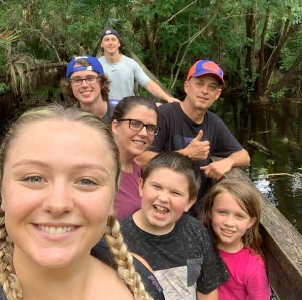 Logan Allen with his family