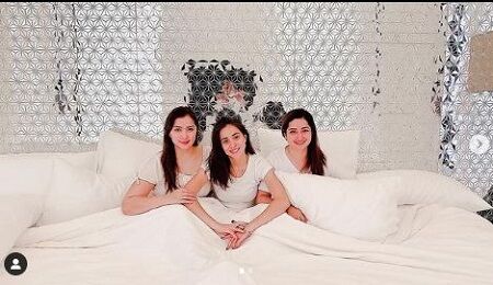 Cristine Reyes with her sisters
