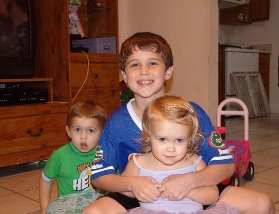 Allen with his siblings