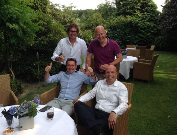 Joes enjoying with friends