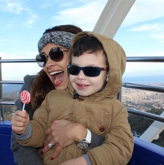Luana Sandien with her son Adam Lampe