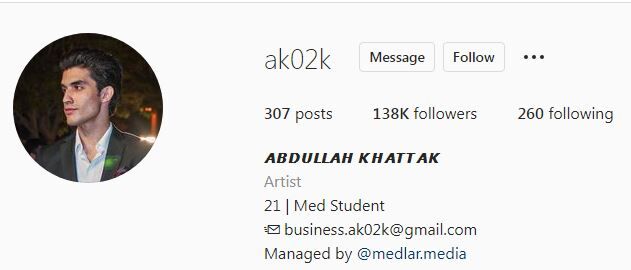 Abdullah`s Instagram account