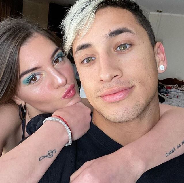 Cabrera with his girlfriend Candela Díaz