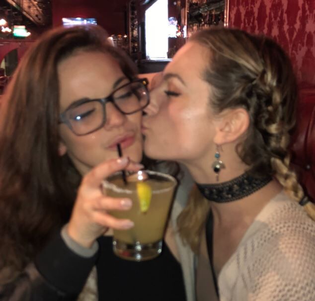 Dahlia Sky kissing her best friend Tristan Berri