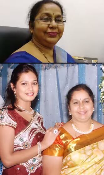Chaitra Hallikeri with her mother