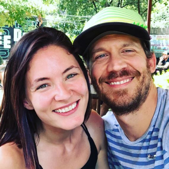 Sandra with actor Russell Harvard