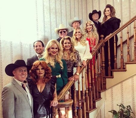Stephanie Hollman with the caste of The Real Housewives of Dallas
