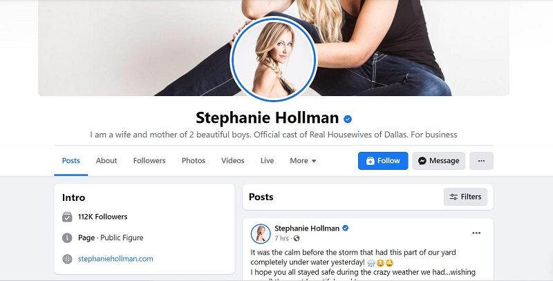 Stephanie Hollman`s Facebook page