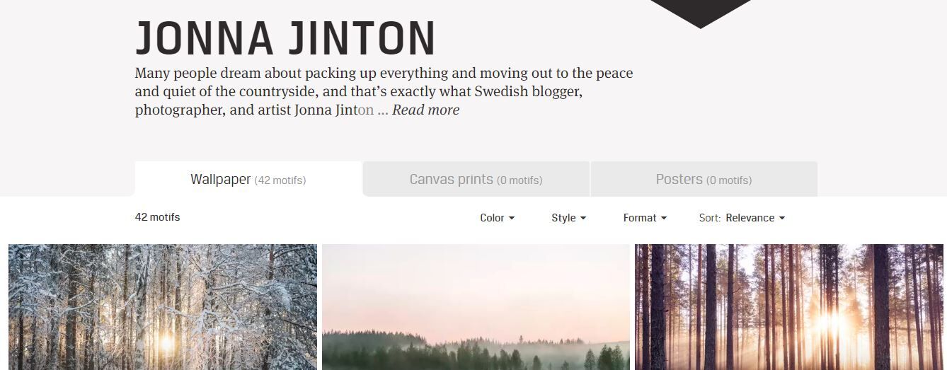 Jonna Jinton Wallpaper Business