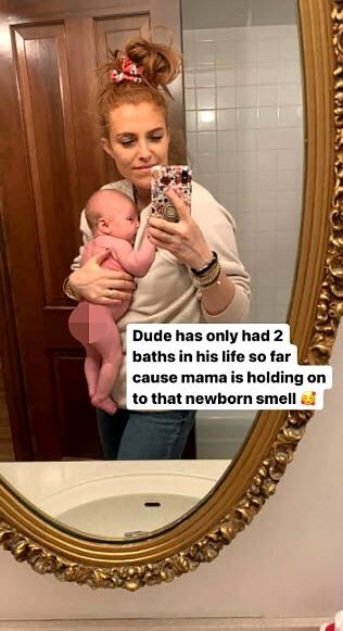 Audrey Roloff bathed her son twice a month
