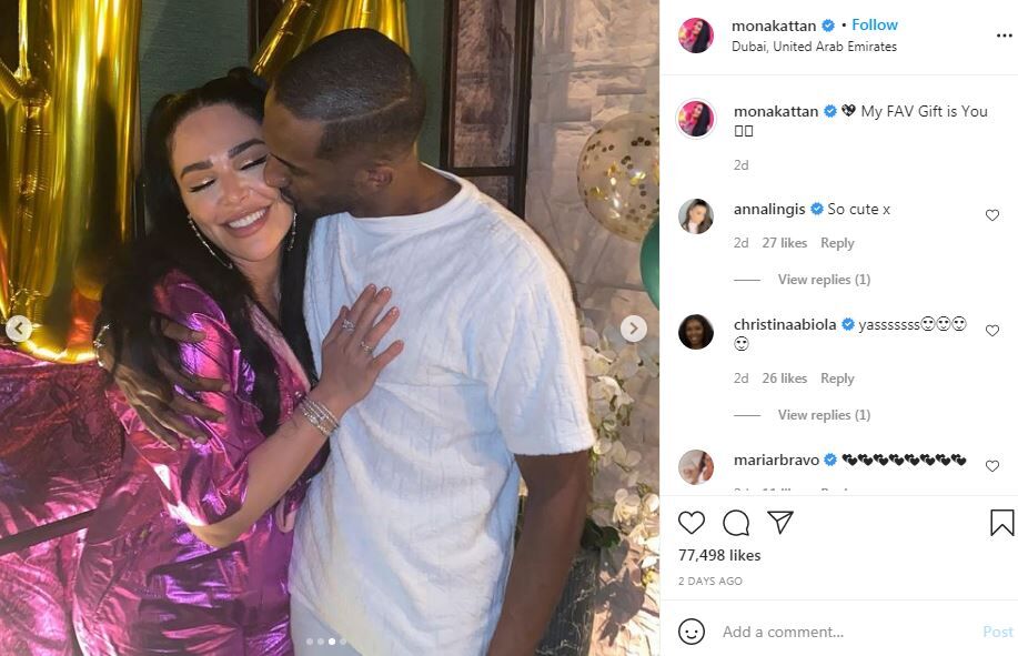 Mona Kattan with Hassan Elamin