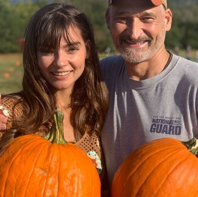Christy Giles with her dad
