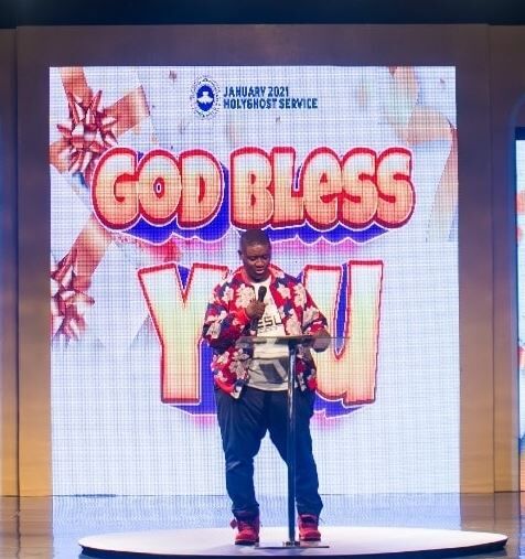 Leke Adeboye at an event God Bless You