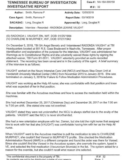 Radonda Vaught Trial