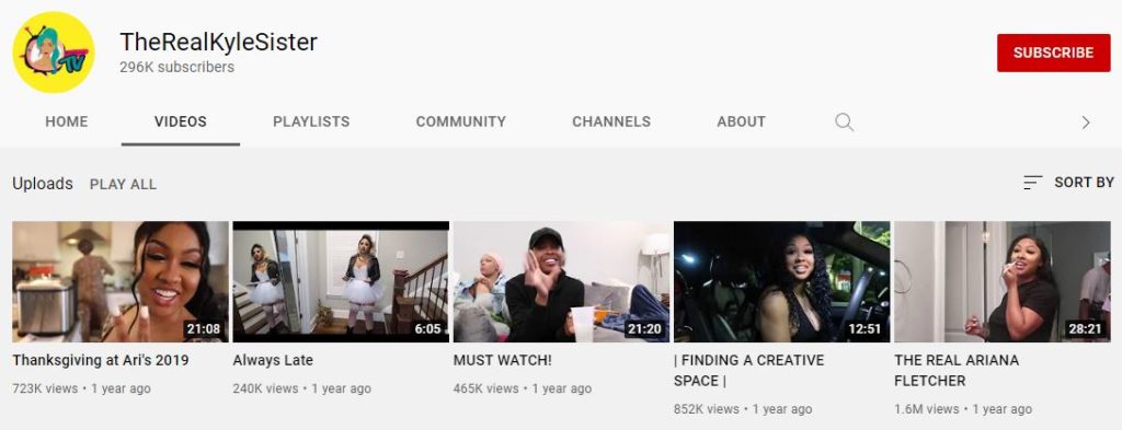 Ari Fletcher YouTube channel