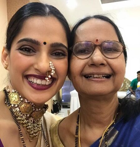 Priya Bapat with her mother