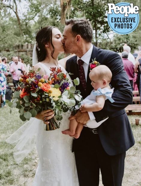 Olivia Modling and Will Forte wedding photo