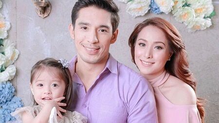 Cristine Reyes with her husband and daughter