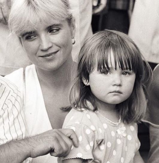 Childhood photo of Stephanie with her mom Magda