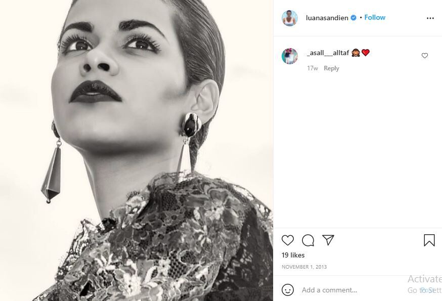 First Instagram post of Luana Sandien