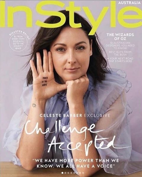 Celeste Barber on the cover page of InStyle Australia