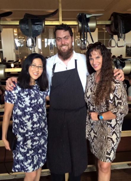 Drew with his friends