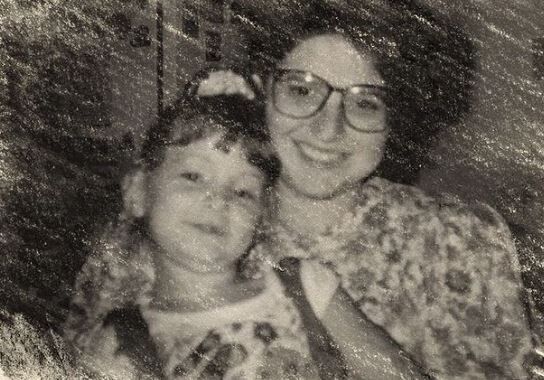 Sandra with her mother Kim Frank