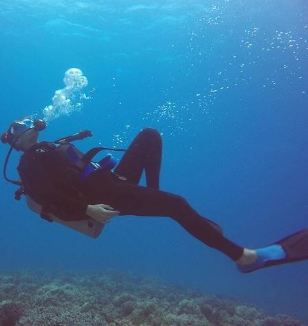 Christy Giles did scuba diving