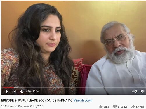 Sakshi Joshi with dad Umesh Joshi