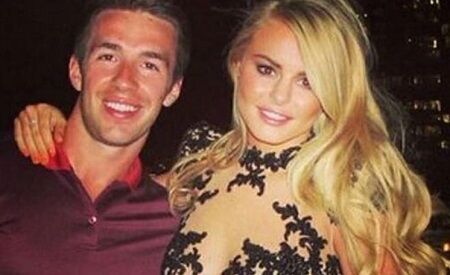 Michael Murray with his fiancee Anna Ashley (daughter of Mike Ashley)