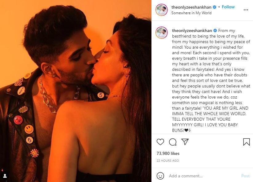 Reyhna Pandit with her boyfriend Zeeshan Khan