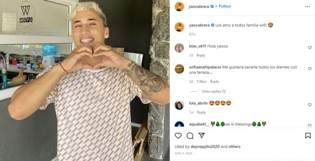 Yao Cabrera`s first IG post