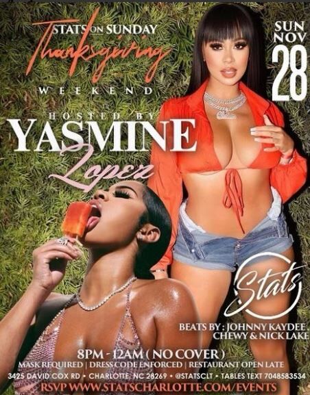 Yasmine appeared on various events