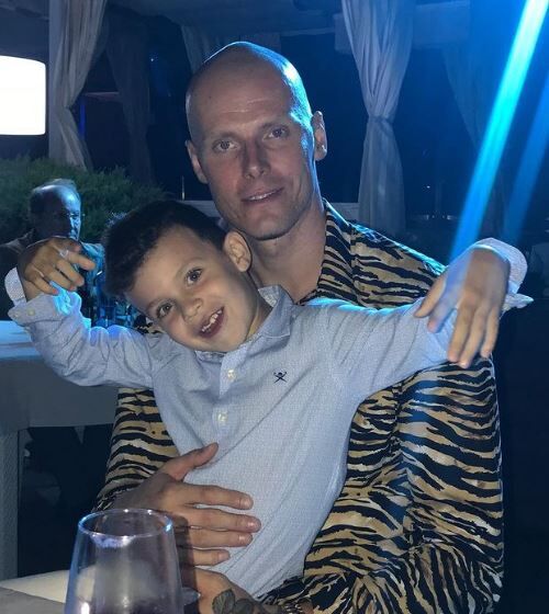 Luana Sandien`s child Adam Lampe and partner Maciej Lampe