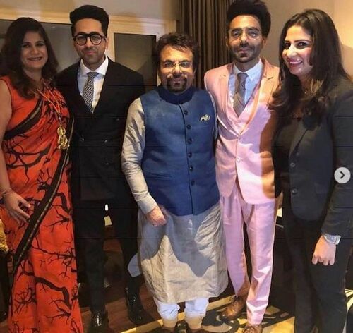Sakshi Joshi photographed with Ayushman Khurana and her family