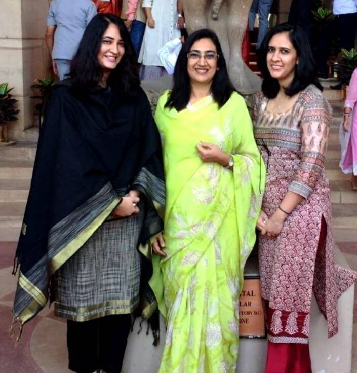 Kritika Rawat mother in the middle