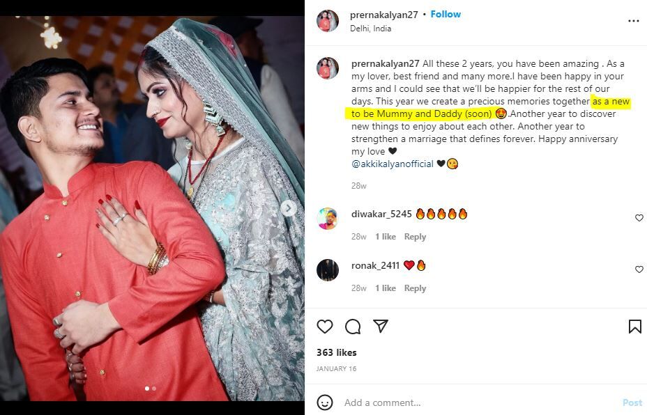 Akki Kalyan was going to be daddy