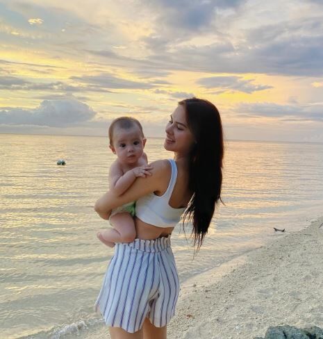 Agatha with her son Juan Andres U. Desiderio