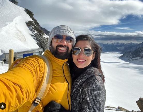Ghazal Alagh with her husband