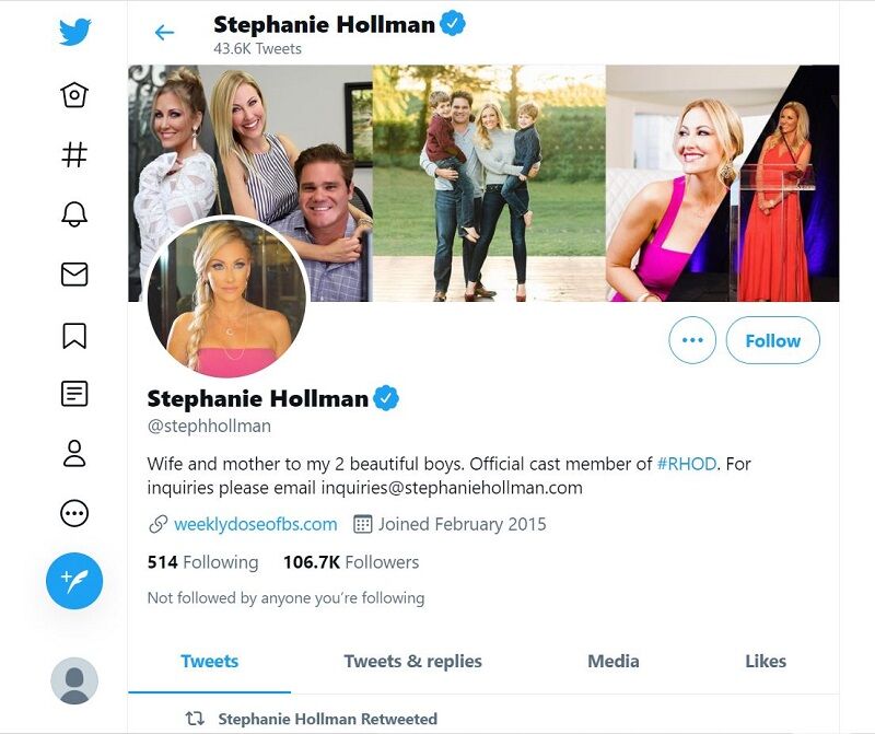 Stephanie Hollman Twitter account