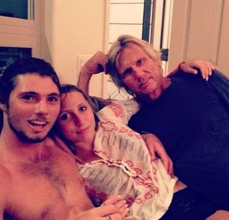 Lily Meola with her father and brother