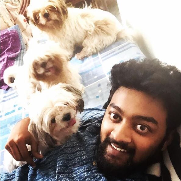 Rau Jeyamohan with his pets