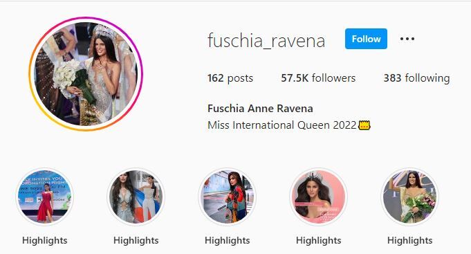 Fuschia Anne Ravena`s Instgaram account